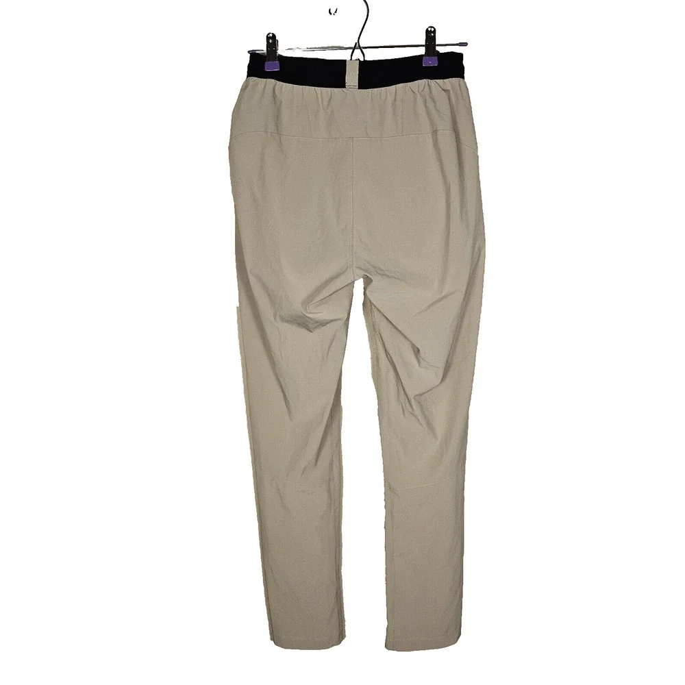 The North Face Essential Pant Mens S Outdoor Stretch TNF Running Zip Ankle Beige